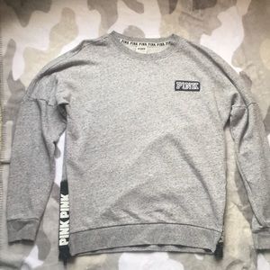 Grey PINK VS Long Sleeve with Side Zippers